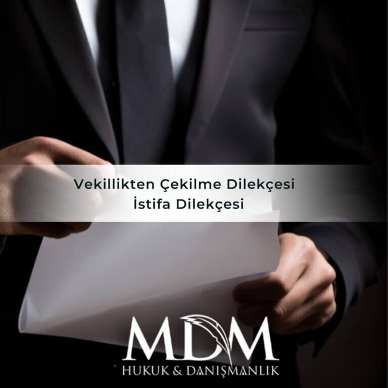 Vekillikten Çekilme Dilekçesi | İstifa Dilekçesi